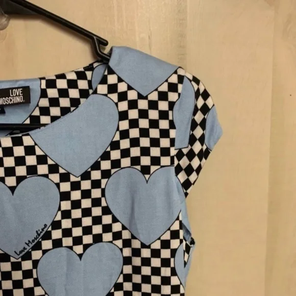 NWT MOSCHINO LOVE ALL OVER HEART DRESS - Picture 6 of 9